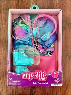 My Life As DJ Fashion Set Doll Outfit 6pc Headphones Jacket Pink Pants New